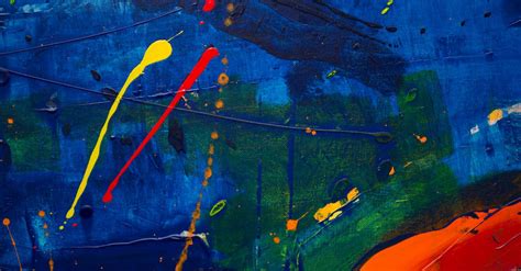 Blue, Green, Orange, and Yellow Abstract Painting · Free Stock Photo