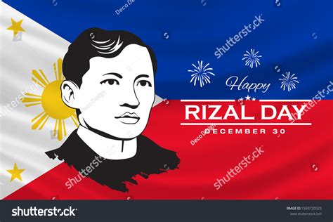 Happy Rizal Day Greeting Card Vector Stock Vector (Royalty Free ...