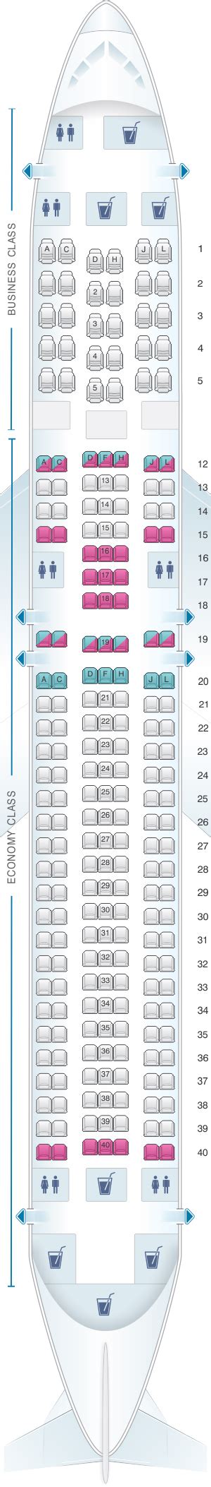 Seat Map LATAM Airlines Boeing B767 300 | SeatMaestro.com