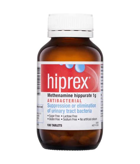 Hiprex (hexamine hippurate) 1g Tablets, 100 pack, ZOOM Pharmacy