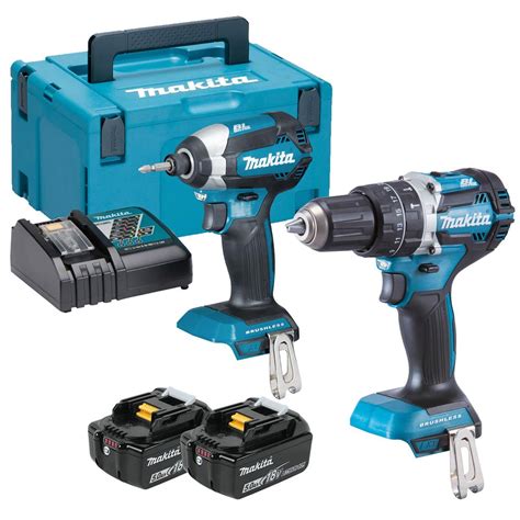 Makita 18v Brushless 2pc Kit & FREE 33pc Bit Set - Power Tool ...