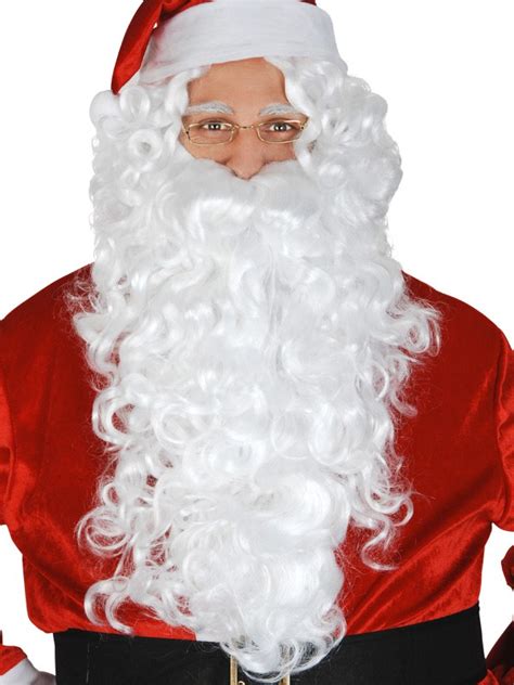 Santa Beard and Wig White Deluxe – Abracadabra Fancy Dress