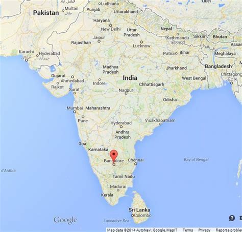 Bengaluru india map - Bangalore in india map (Karnataka - India)