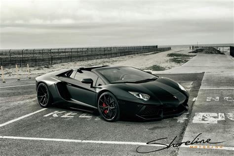 Tuningcars: Matte Black Lamborghini Aventador Roadster by Shoreline ...