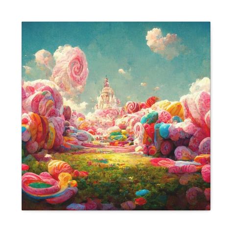 Candy Land Painting Art Print, Canvas Art, Candy Land Art, Colorful ...