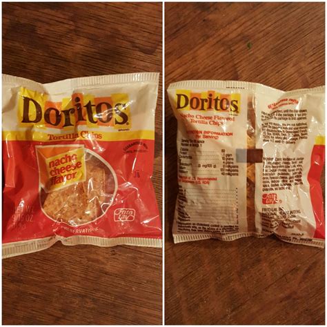 Found this ancient bag of Doritos whilst excavating my mom's kitchen ...