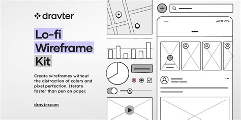 Dravter - Lo-fi Wireframe Kit | Figma Community