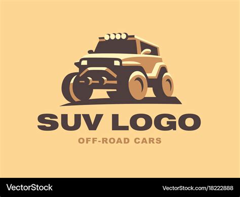 Suv logo car emblem color version Royalty Free Vector Image