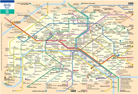 Free Paris subway métro map - PDF download