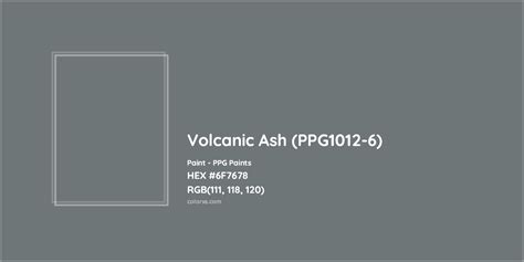 PPG Paints Volcanic Ash (PPG1012-6) Paint color codes, similar paints ...