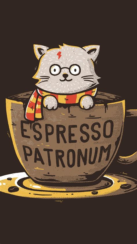 Purry Potter with “Espresso Patronum” spell on cup Wallpaper ! : r ...