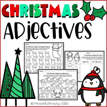 Christmas Adjectives | Christmas Grammar | Christmas Language Arts ...