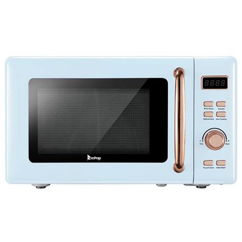 Zimtown B20UXP52/Blue 20L/0.7cuft Retro Microwave With Display / Golden ...