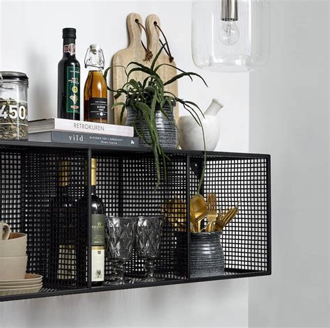 Black Wire Box Shelf Unit By The Forest & Co | Metal shelves, Box ...