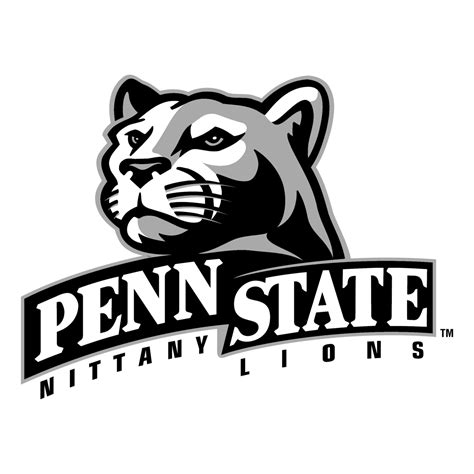 Penn State Logo Black And White