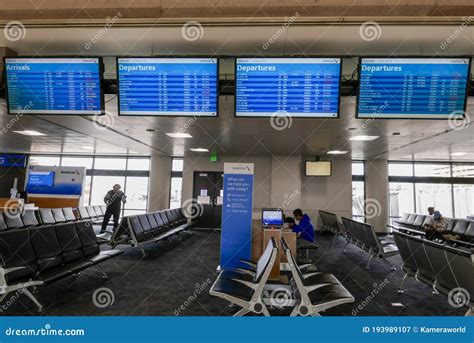 Flight Information Display Screens at PHX Airport Boarding Area ...