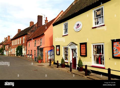 Burnham Market, Georgian Buildings, shops shop Norfolk England UK Stock ...