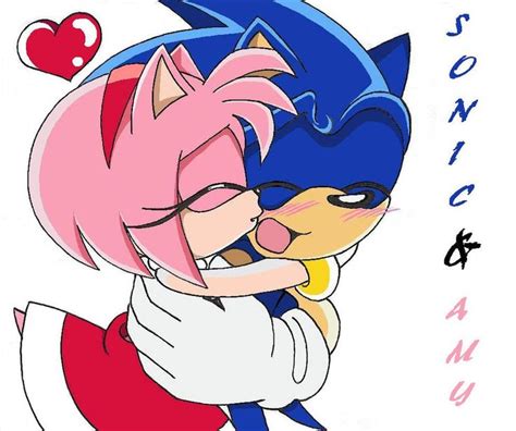 Sonic and Amy kiss by ArisuAmyFan on DeviantArt in 2021 | Sonic and amy ...