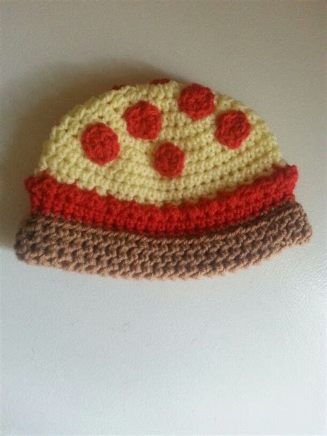 Crochet pizza hat Pizza Hat, Headbands, Crochet Hats, Beanie, Diy ...