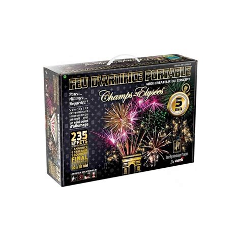 Feu d'artifice automatique Portable Luxe x 5 mn "Champs Élysées"