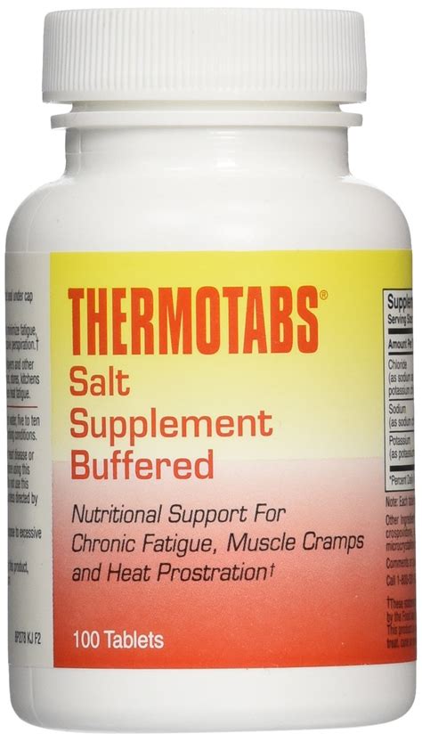 THERMOTABS Salt Supplement Buffered Tablets 100 Tablets (Pack of 3 ...