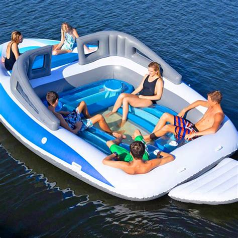 Extreme Inflatable Speed Boat | 6 Person Floating Island | TheSuperBOO!