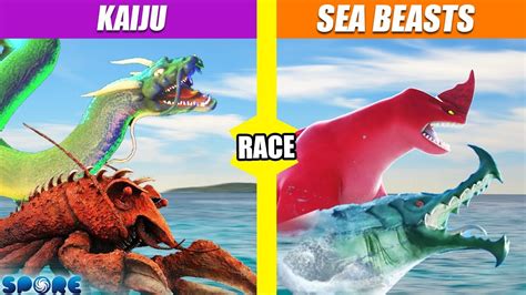 Kaiju vs Sea Beast Race | SPORE - YouTube