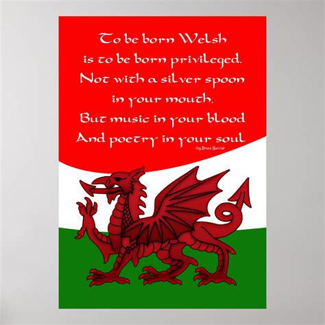 Welsh Poem Poster - Print Welsh Dragon | Zazzle