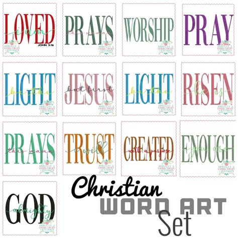 3726 Christian Word Art Set Embroidery Design - Applique & Embroidery ...