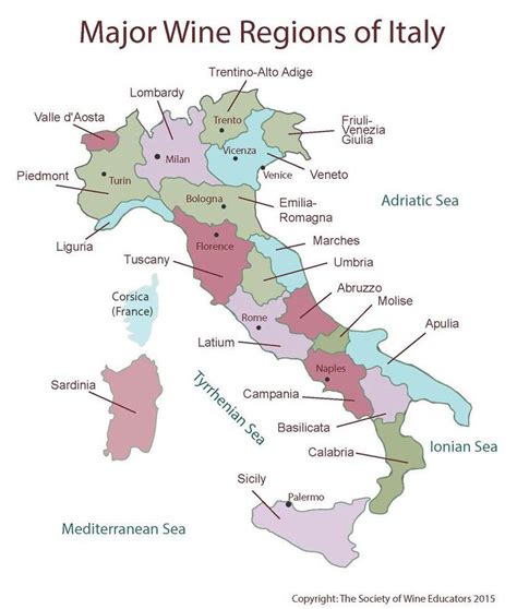 wine map of italy | Wine map, Italy wine, Wine region map