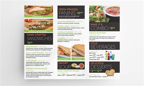 Saladworks Printable Menu - Printable Templates