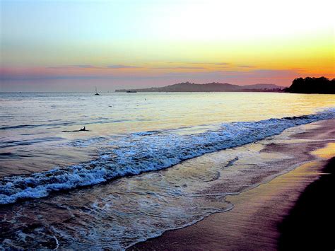 Sunset At Butterfly Beach, Santa Photograph by Geri Lavrov