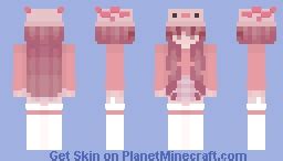 Pink axolotl girl :D Minecraft Skin