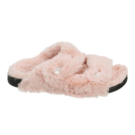 Dearfoams - Dearfoams Women's Double Strap Slide Slippers - Walmart.com ...