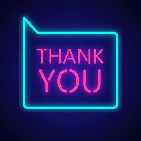 Thank you neon sign 1218637 Vector Art at Vecteezy