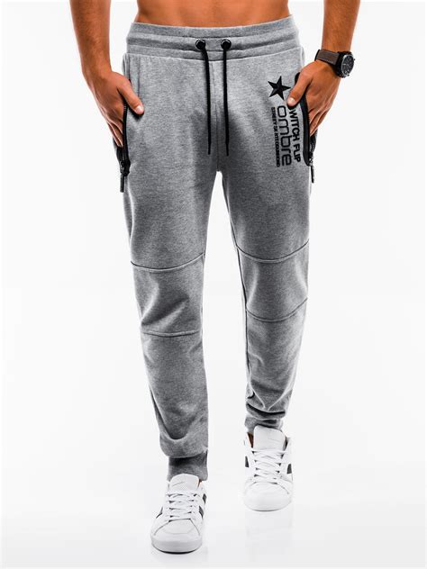 Men's sweatpants P420 - grey | MODONE wholesale - Clothing For Men