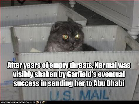 After years of empty threats, Nermal was visibly shaken by Garfield's ...