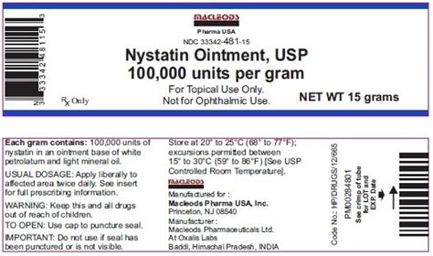 Nystatin Ointment: Package Insert - Drugs.com