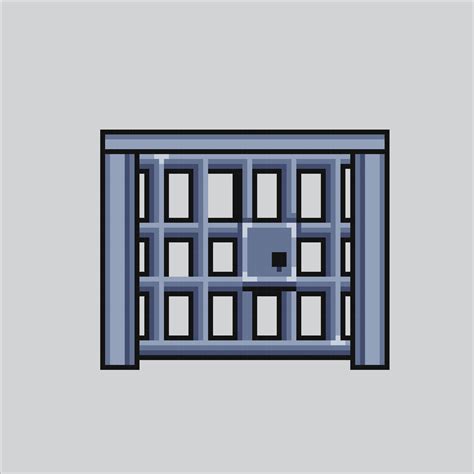 Pixel art illustration Jail. Pixelated Prison. Prison jail pixelated ...