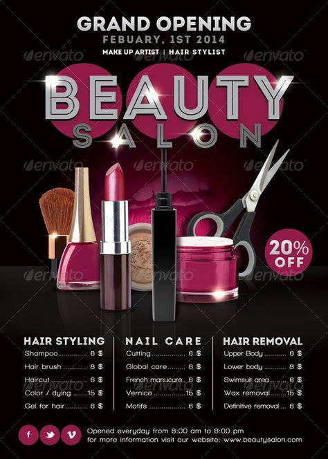 Flyer Beauty Salon Opening Promoting - Commerce Flyers | Beauty Salon ...