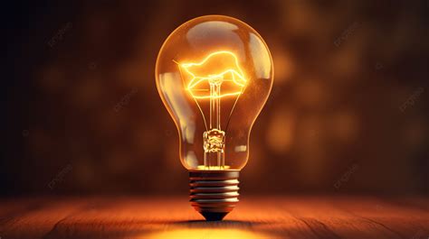 Retro Incandescent Light Bulb Emitting A Golden Glow 3d Rendered ...