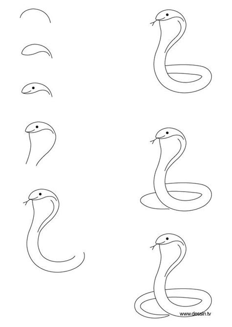 snake drawing step by step video Art Drawings For Kids, Doodle Drawings ...