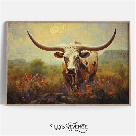 Longhorn Wall Art - Etsy