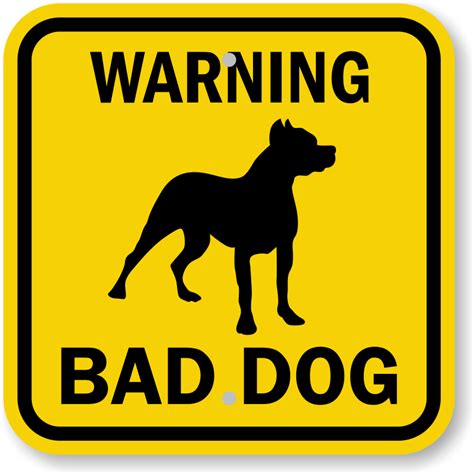 Bad Dog Sign - Dog Warning Signs | Unbeatable Prices, SKU: K-0131