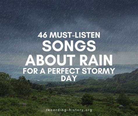 46 Must-Listen Songs About Rain for a Perfect Stormy Day