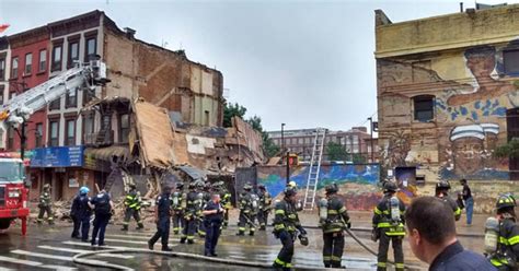 3 Injured As Vacant Building Collapses In Brooklyn - CBS New York