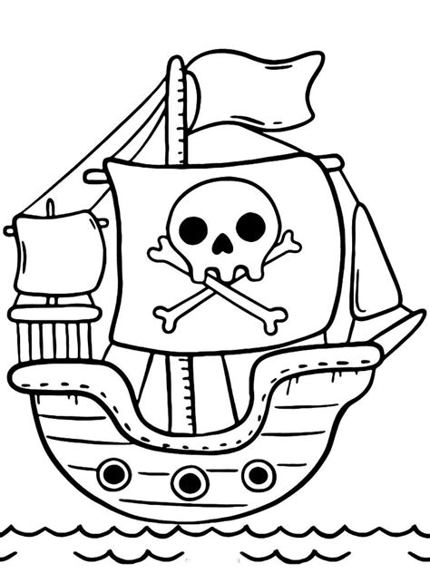 Pirate Ship coloring pages