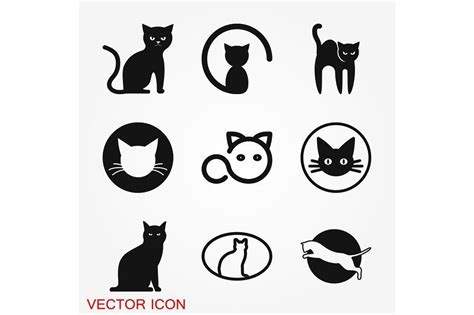 Cat icon. Logo design vector | Cat logo design, Cat icon, Logo design