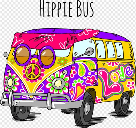 Hippie Bus Background, png | PNGWing