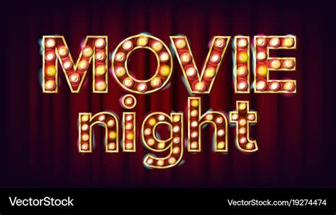 Movie night background theatre cinema Royalty Free Vector